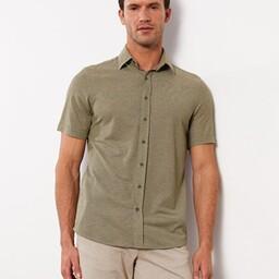 پیراهن آستین کوتاه مردانه رصان سبز السی وایکیکی S38021Z8
