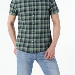 پیراهن آستین کوتاه مردانه رصان سبز برند colin s CL1048525
