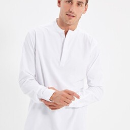 پیراهن آستین بلند مردانه رصان سفید ترندیول من TMNAW22GO0390