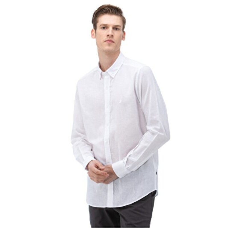 پیراهن آستین بلند مردانه رصان سفید ناتیکا W01000T