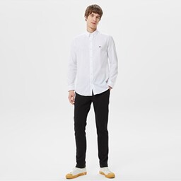 پیراهن آستین بلند مردانه رصان سفید لاکوست CH0342
