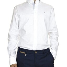 پیراهن آستین بلند مردانه رصان سفید تامی هیلفیگر MW0MW26016YBR
