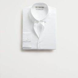 پیراهن آستین بلند مردانه رصان سفید مانگو 67050503