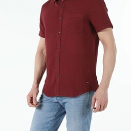 پیراهن آستین کوتاه مردانه رصان زرشکی برند colin s .CL1054246_Q1.V1_TER