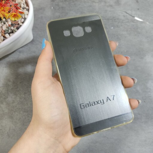 قاب گوشی آینه ای Samsung Galaxy A7 (2018) دور ژله ای - نقره-ای