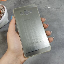 قاب گوشی آینه ای Samsung Galaxy A7 (2018) دور ژله ای - نقره-ای
