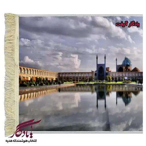 تابلو فرش ماشینی طرح میدان نقش جهان اصفهان کد am31 - 120*80