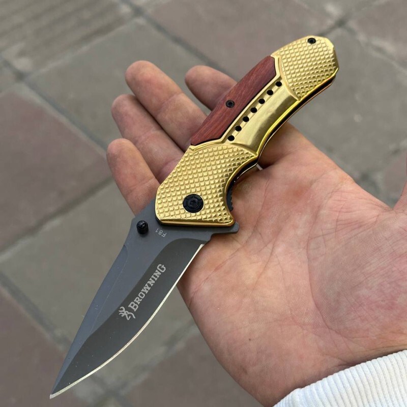 چاقو جیبی برونینگ F81 طلایی