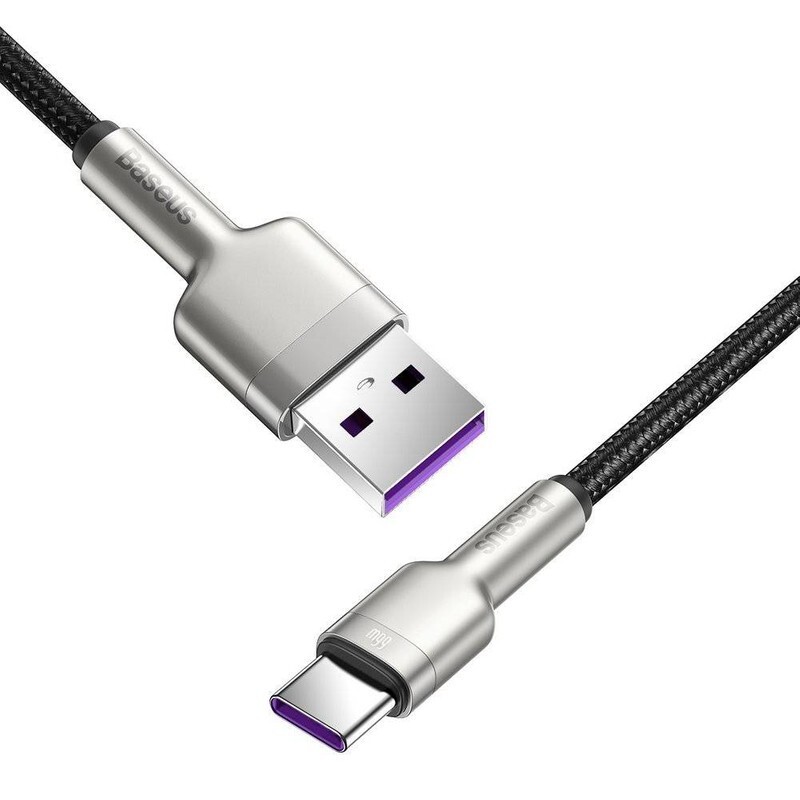 کابل تبدیل USB به USB-C باسئوس مدل Metal Data cable 66W  طول 2 متر