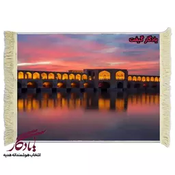 تابلو فرش ماشینی طرح پل خواجو اصفهان کد am27 - 40*30