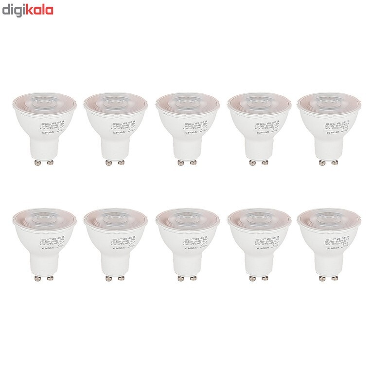 لامپ هالوژن 6 وات ای دی سی مدل lenss_ Gu10  بسته 10 عددی