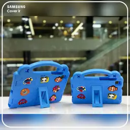قاب چمدانی فانتزی دستگیره دار مناسب برای تبلت سامسونگ T295 (Tab A8 2019) آبی