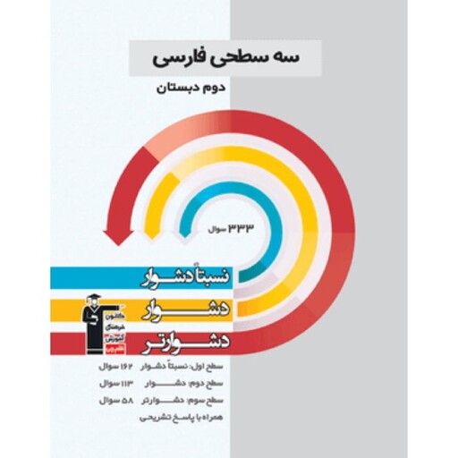 کتاب سه سطحی  فارسی  دوم دبستان قلم چی