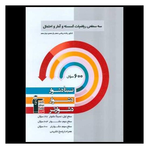 کتاب سه سطحی ریاضی گسسته و آمار و احتمال دشوار (3210)