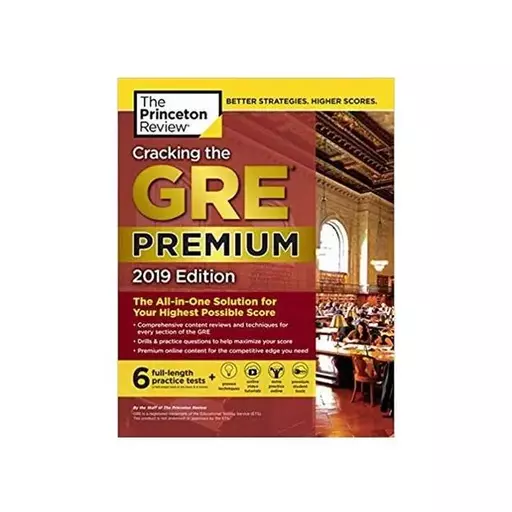 Cracking the GRE Premium Edition with 6 Practice Tests 2019 خرید کتاب زبان