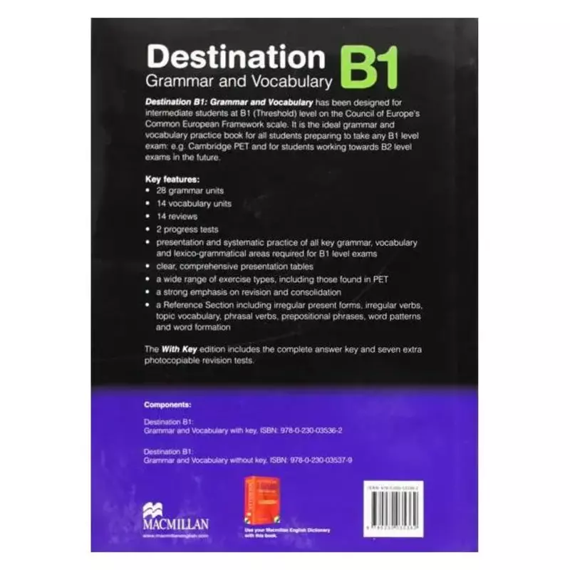 Destination B1 Grammar and Vocabulary with Answer Key کتاب زبان