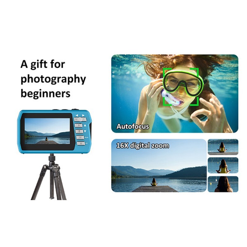 دوربین دیجیتال مدل  ‎ FHD 2.7K 11FT Waterproofبه همراه لنز 48MP 16X