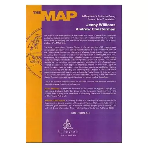 کتاب The Map A Beginners Guide to Doing Research in Translation Studies