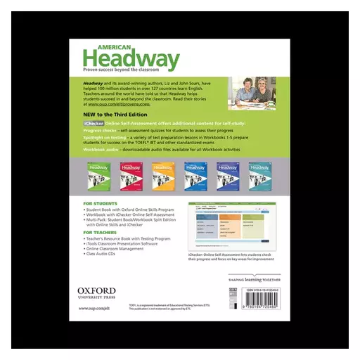 American Headway Starter 3rd SB+WB+DVD کتاب زبان