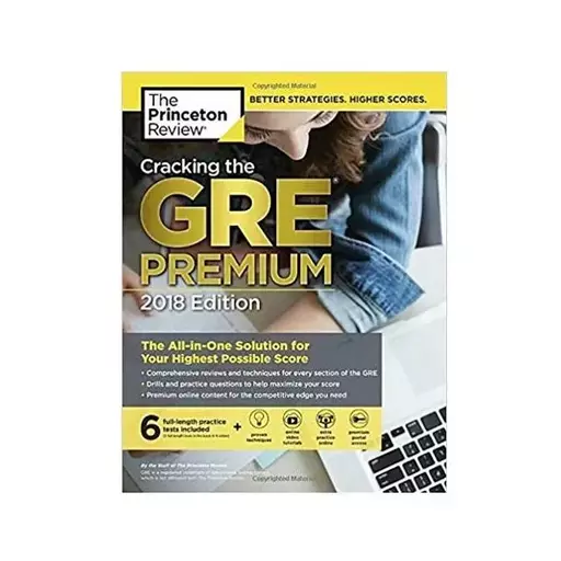 Cracking the GRE Premium Edition with 6 Practice Tests 2018 خرید کتاب زبان