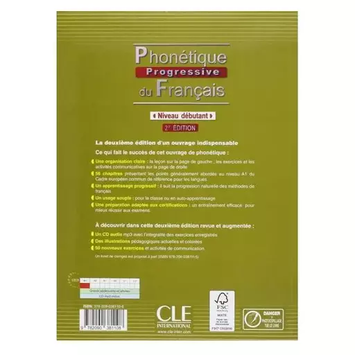 کتاب Phoneditionetique progressive du francais debutant+ CD 2eme