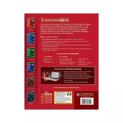 Touchstone 1 ST+WB +CD کتاب زبان تاچ استون (اندازه وزیری)