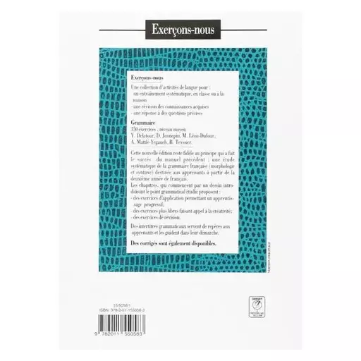 کتاب Les 350 Exercices Grammaire Moyen Moyen + corriges