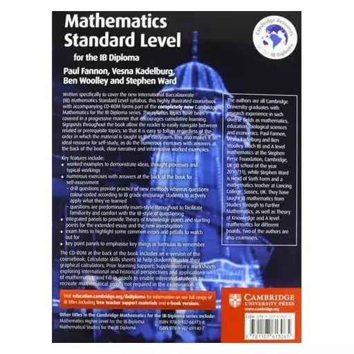 کتاب Mathematics for the IB Diploma Standard Level with + CD