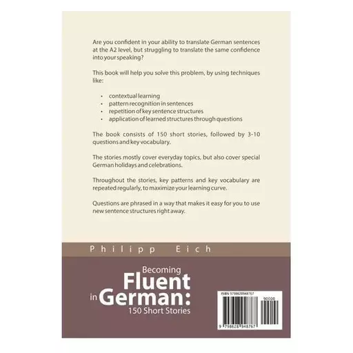 کتاب Becoming fluent in German 150 Short Stories for Beginners  ( داستان کوتاه آلمانی 150 )