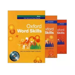 کتاب oxford word skills Basic + Intermediate + Advanced+cd (سایز بزرگ رحلی) پک کامل آکسفورد ورد اسکیلز