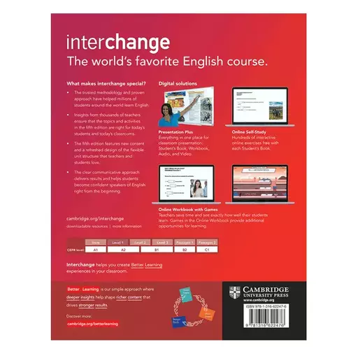 Interchange 5th 1 SB+WB+CD ( اندازه وزیری ) کتاب اینترچنج 1 ویرایش پنجم