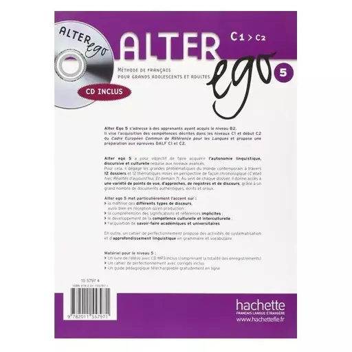 کتاب Alter ego 5 C1 C2 + Cahier + CD