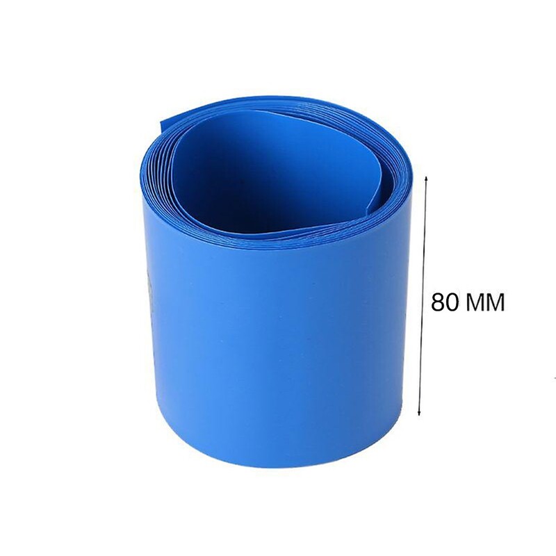 شیرینگ حرارتی رنگی عرض 8 آبی (متری) - بسته بندی - پکینگ باتری لیتیومی 18650