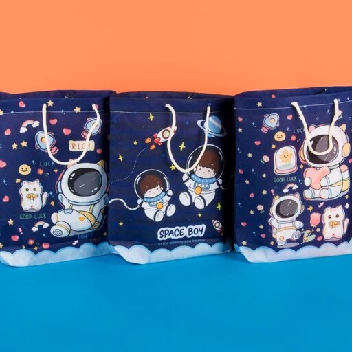 ساک هدیه پارچه ای کودکانه با طرح های حجاب و فضانورد