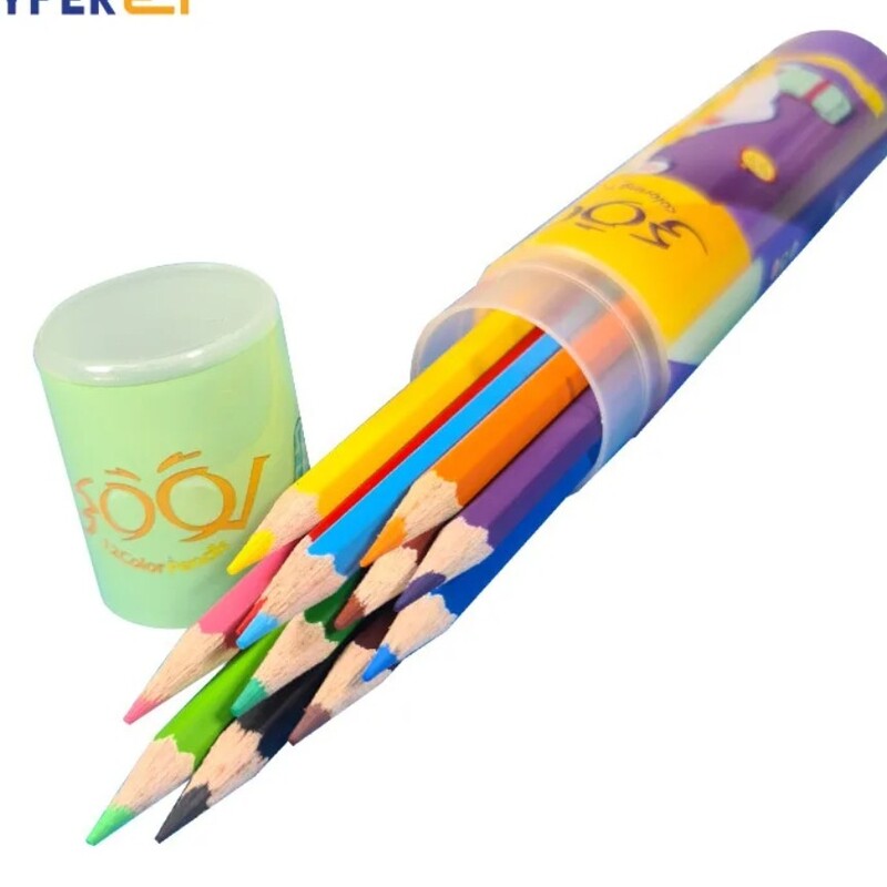 مداد رنگی 12 رنگ لوکی استوانه ای (Looky