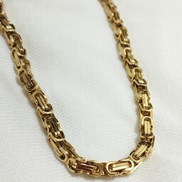 زنجیر مردانه استیل طلایی بافت جدید و زیبا 