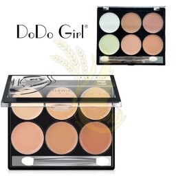 پالت کانسیلر و کانتور دودوگرل  یا پالت گریم دودوگرل 6 رنگ  ( DoDo Girl Contour and concealer  Palette)