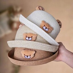 کلاه حصیری بچگانه وارداتی کیفیت تضمینی مناسب حدود سنی 1 تا 5 سال رنگبندی متنوع و جذاب 