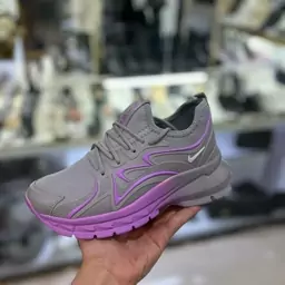 کتونی نایک دخترانه زنانه ونس کفش اسپرت اسپورت مشکی سفید طوسی شیک نایکی NIKE لژدار لژ دار سبک راحت نرم طبی چرم بندی ورزشی