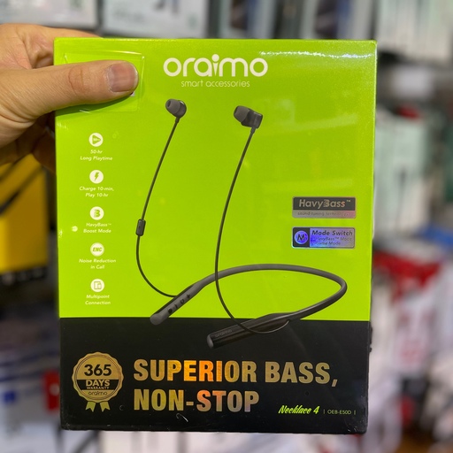 هندزفری گردنی necklace 4 برند اورایمو (Oraimo necklace4) گارانتی 6 ماهه