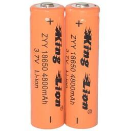 باتری لیتیومی 3.7 ولت کد 18650 برند کینگ ( قابل شارژ) بسته 1 عددی 