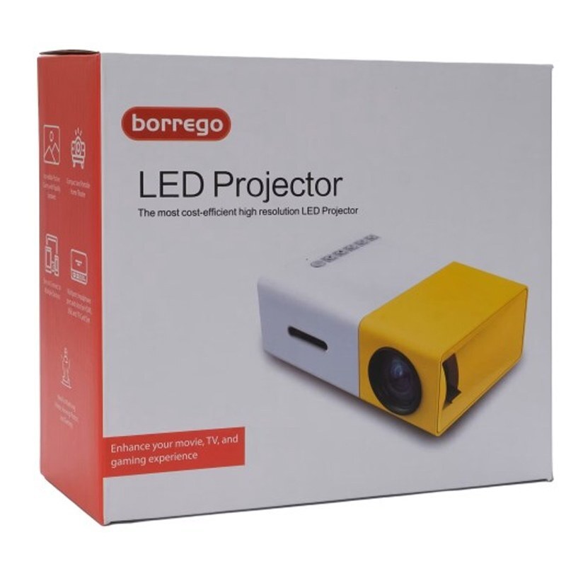 ویدئو پروژکتور پورتابل Borrego Mini LED yellow portable