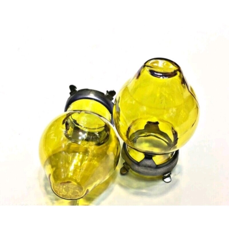 حباب لامپ گازی زرد (گرد وخیاری) زرد قناری یا عسلی(بسته 2عددی) 