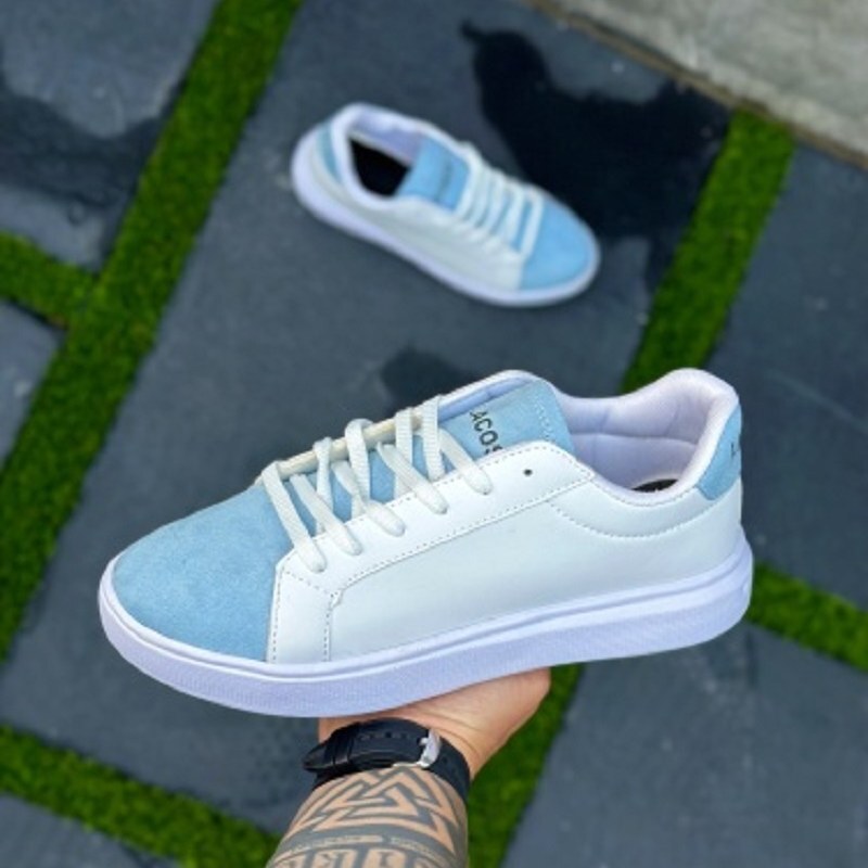 کفش کتونی جدید LACOSTE سفید آبی