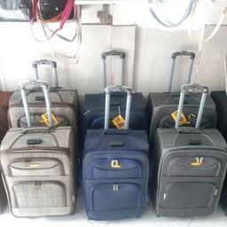 چمدان برند CAt،چهار چرخ و2چرخ ژله ای نشکن دسته استیل (ابعاد75در45 )و (65در42 )