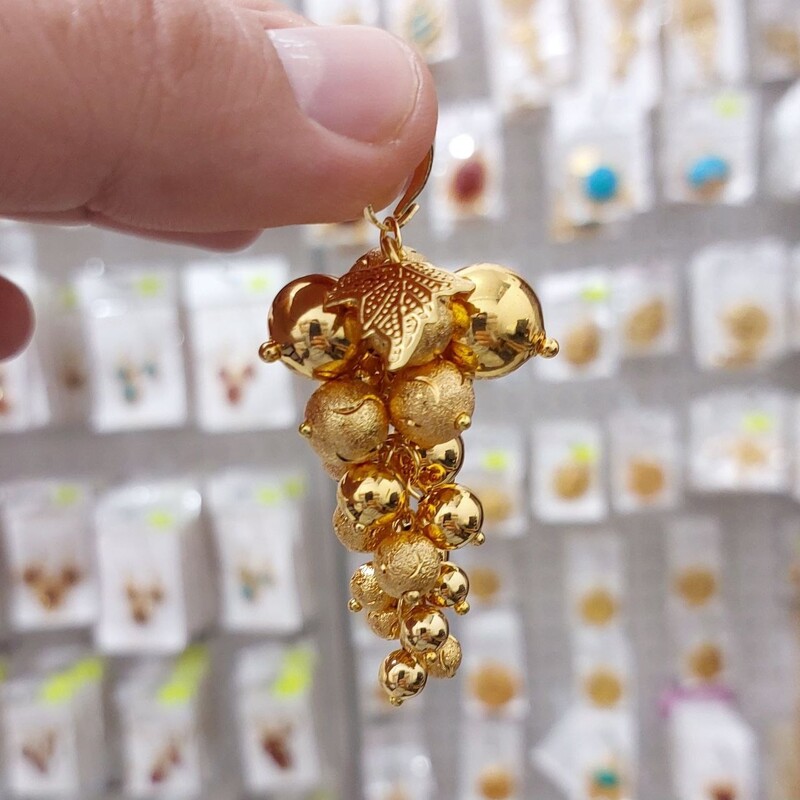 گردنبند بلند طرح طلا انگور رنگ ثابت با زنجیر یه متری بیروتی