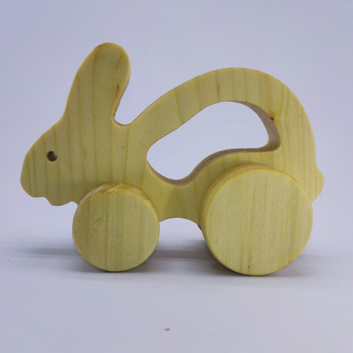 اسباب بازی چوبی خرگوش چوبی
