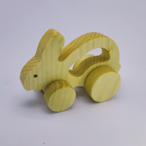 اسباب بازی چوبی خرگوش چوبی