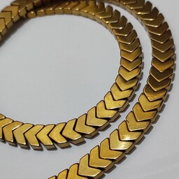مهره  حدید   طرح فلش طلایی سنگ طبیعی مناسب ساخت دستبند و زیورآلات 