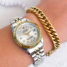ساعت زنانه رولکس همراه دستبند استیل ارسال از مشهد 